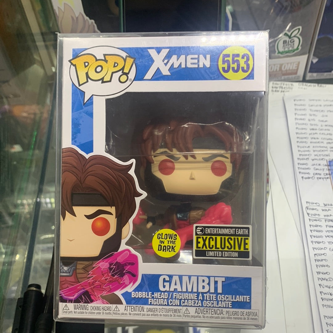 Funko Pop X-Men Gambit (Entertainment Earth Exclusive Limited Edition) Glow in the Dark 553