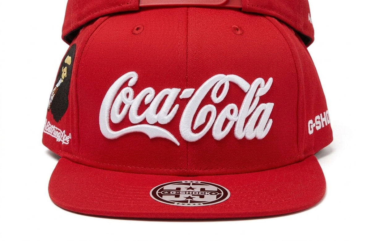 A BATHING APE (BAPE) x Coca-Cola Snapback Cap (Red)