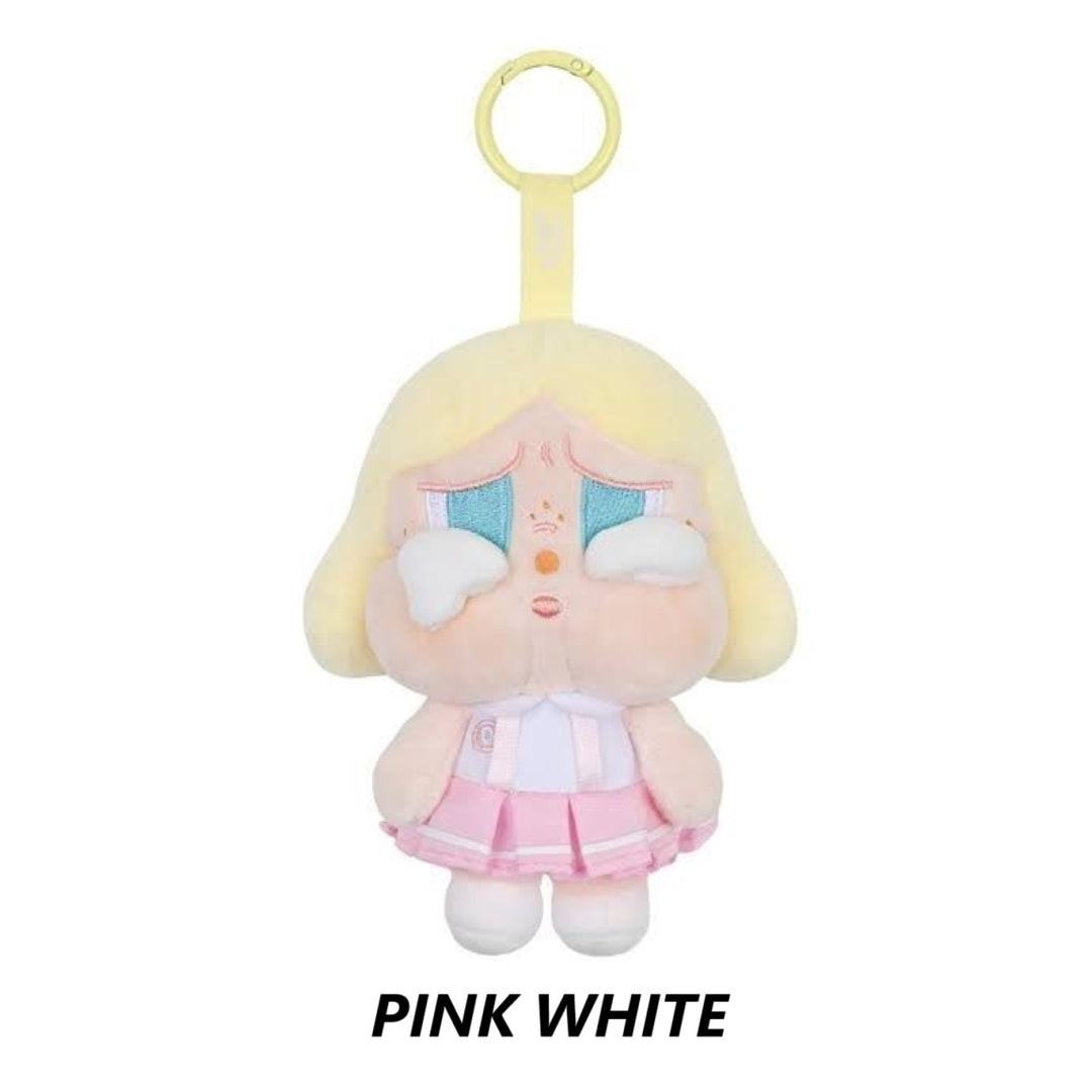POP MART CRYBABY Sunset Concert Series Plush Pendant Pink White