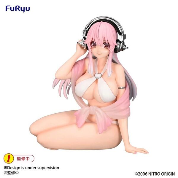 Furyu Super Sonico Noddle Stopper Figure White Bikini ver.