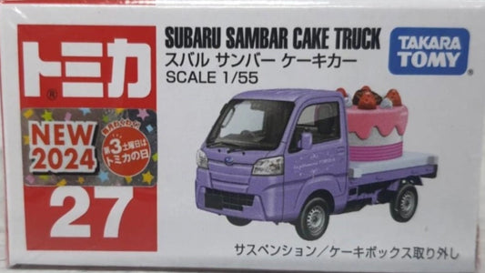 Takara Tomica No. 27 Subaru Sambar Cake Truck Scale 1/55