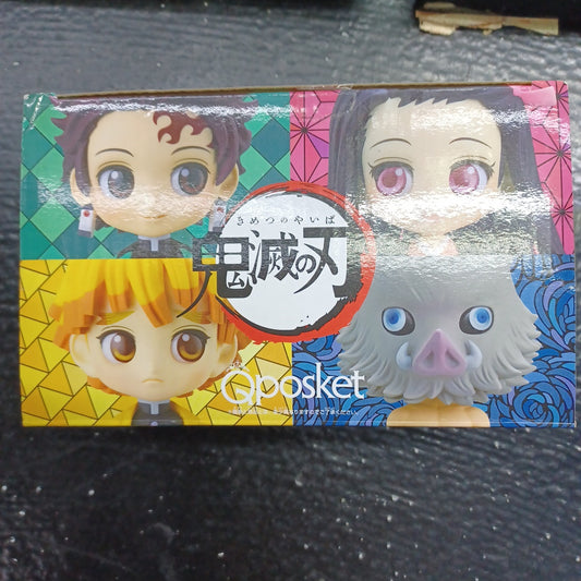 Qposket Mini Demon Slayer Tanjiro/Zenitsu/Nezuko/Inosuke Set Of 4