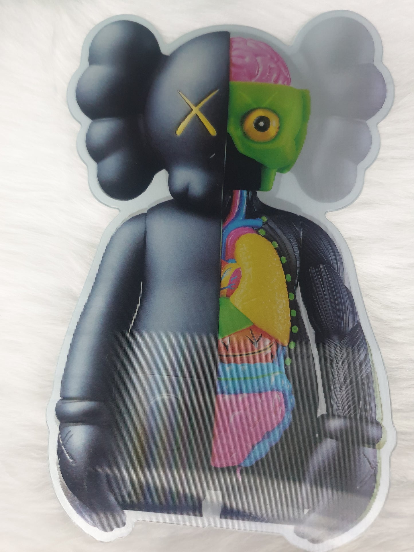 Lenticular Sticker Kaws Black