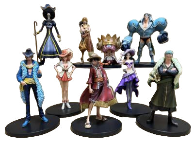 Banpresto DXF One Piece The Grandline Men/Lady 15th Anniversary Straw Hat Set of 9