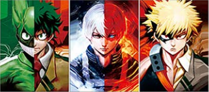 Poster MHA Trio Deku/Todoroki Shoto/Bakugo