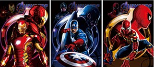 Poster Marvel Iron Man/Captain America/Spider Man