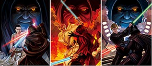 Poster Star Wars Obi-Wan VS Anakin/Luke VS Darth Vader/Rey VS Kylo Ren