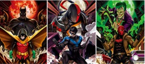 Poster DC Batman and Robin/Nightwing VS Slade/red Hood VS Joker