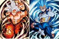 Poster DBZ Goku Ultra Instinct/Vegeta Blue