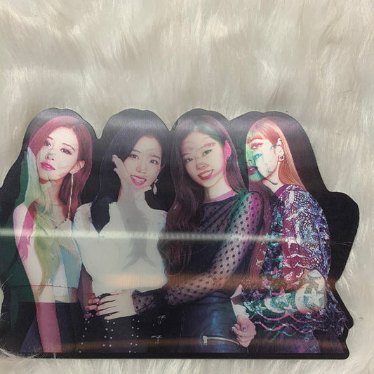 Lenticular Sticker Black Pink (Close Up)