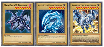 Poster Yu-Gi-Oh Blue Eyes White Dragon/RedEyes Black Dragon Card