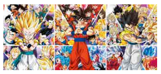 Poster DBZ Goku/Gotenks/Gogeta