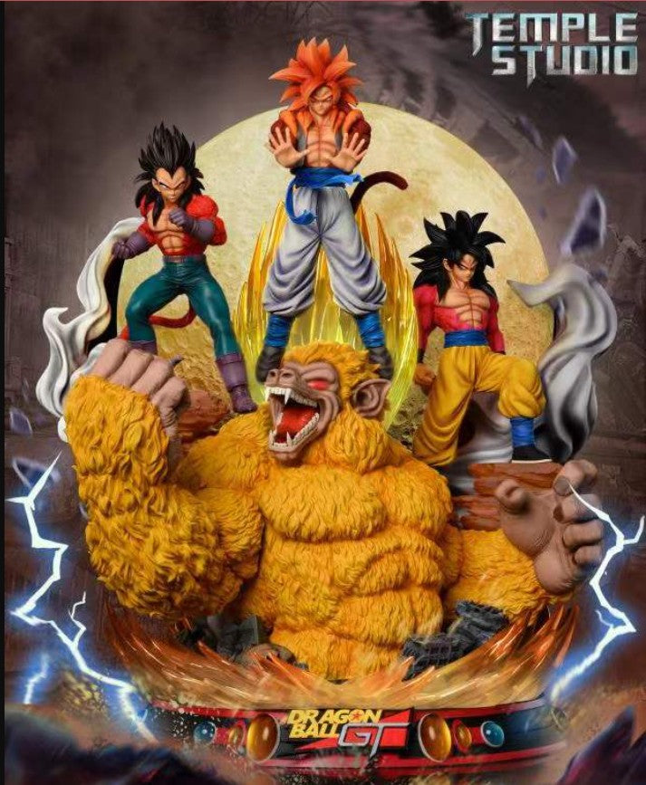 Resin: Temple Studio SSJ4 Goku, Vegeta, Gogeta and Great Ape