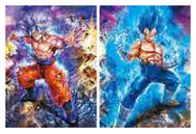 Poster DBZ Goku UI / Vegeta Blue