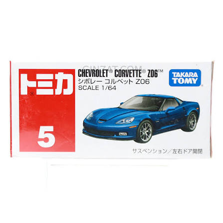 Takara Tomy Tomica No. 5 Chevrolet Corvette Z06 1/64 Scale