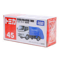 Takara Tomy Tomica No. 45 Toyota Dyna Refuse Truck 1/64 Scale
