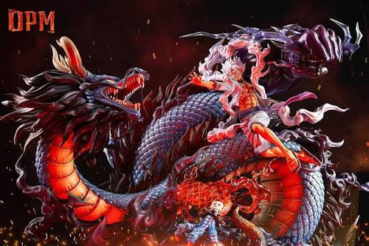Resin: OPM Studio Luffy Gear 5 Nika VS Kaido Dragon Form