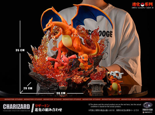 Resin: Monster Studio Pokemon Charizard Evolution Family