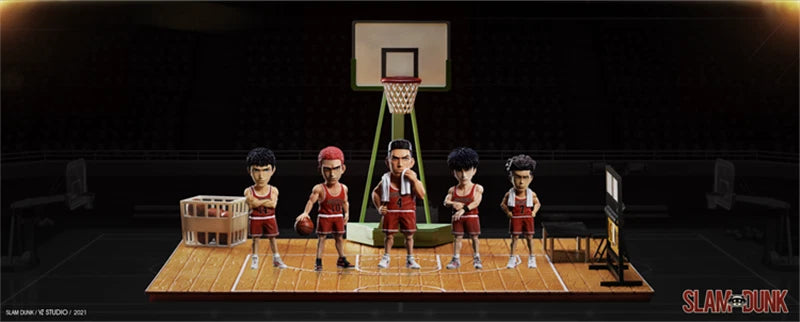 Resin: YZ Studio Slam Dunk Shohoku Figure Set of 5 (With Basketball Court)