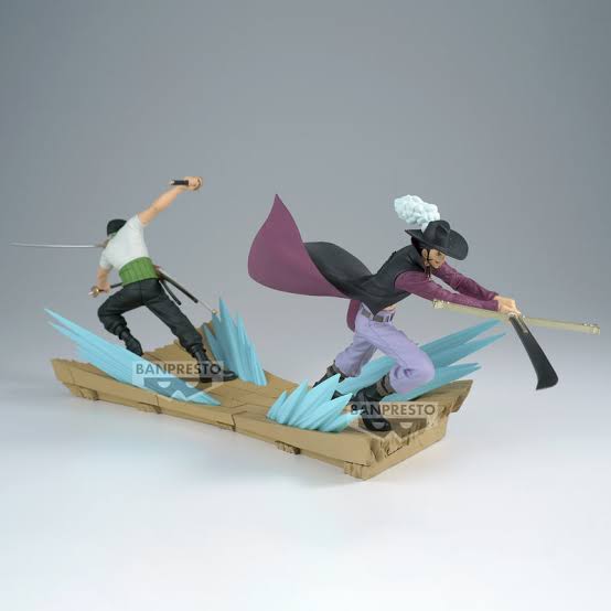 Banpresto Zenkouzekkei One Piece Ronoroa Zoro VS Dracule Mihawk Set