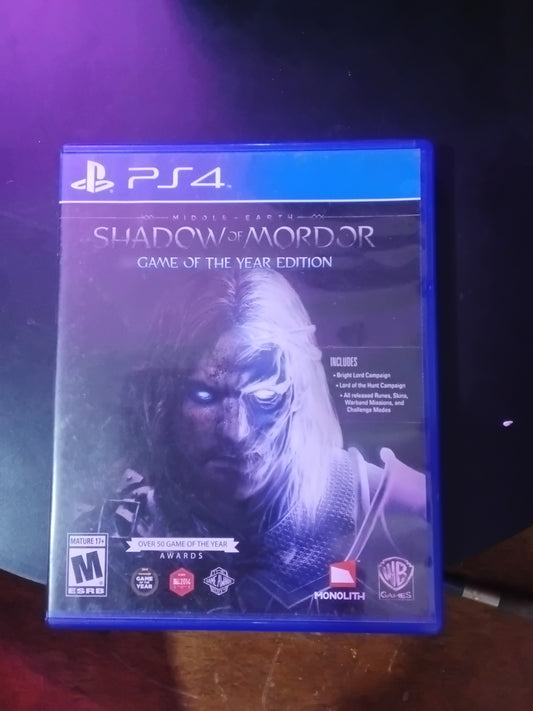 Ps4 Shadow of Mordor Game of the Year Edition