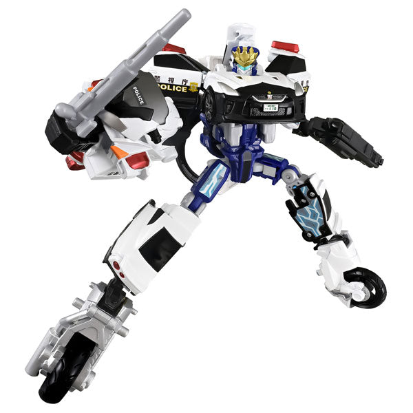 Takara Tomy Jobraver TJBDX Unite Police Braver Patrol Car & White Bike Combination Set