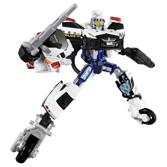 Takara Tomy Jobraver TJBDX Unite Police Braver Patrol Car & White Bike Combination Set