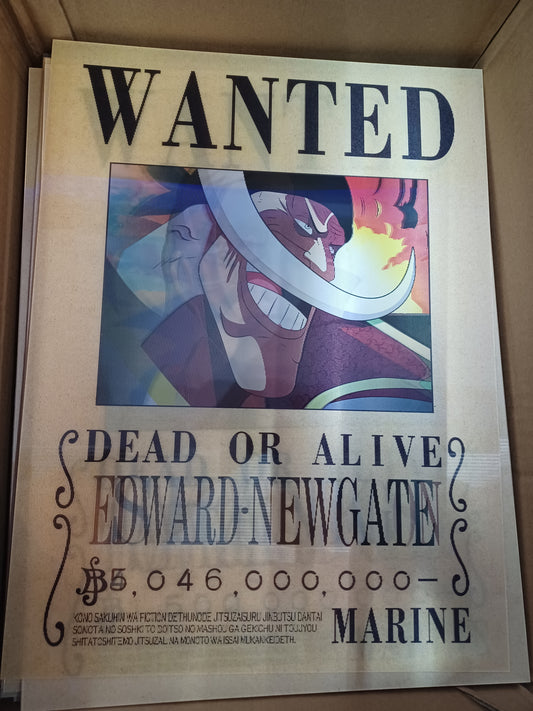 Poster WANTED Whitebeard/shanks/monkey D.Dragon