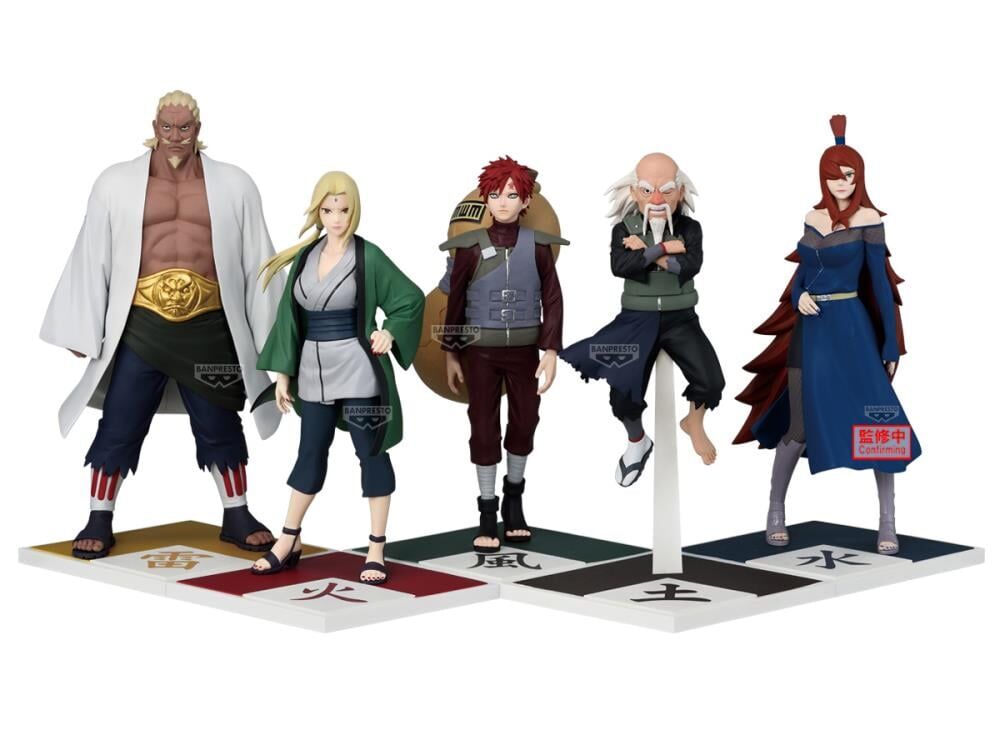 Banpresto Naruto: Shippuden Gathering of Shadows...!! Kage Set of 5