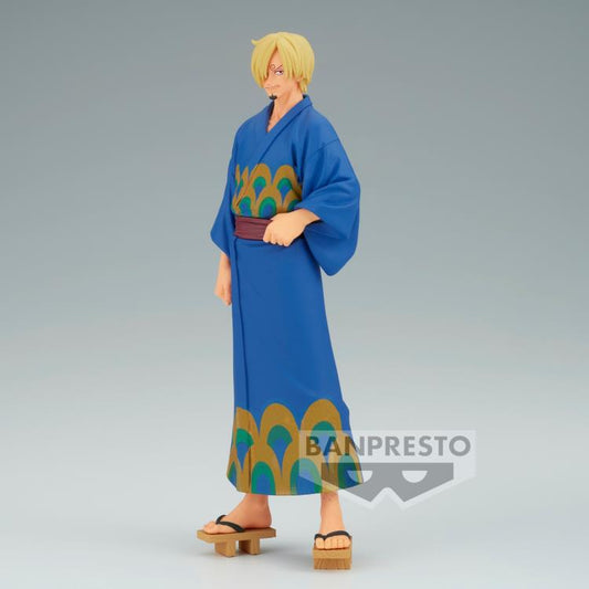 Banpresto DXF One Piece The Grandline Series Wano Country Sanji Blue Yukata Ver.