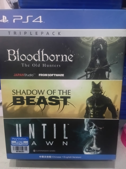 Ps4 Triple Pack Bloodborne, Shadow of The Beast, Until Dawn